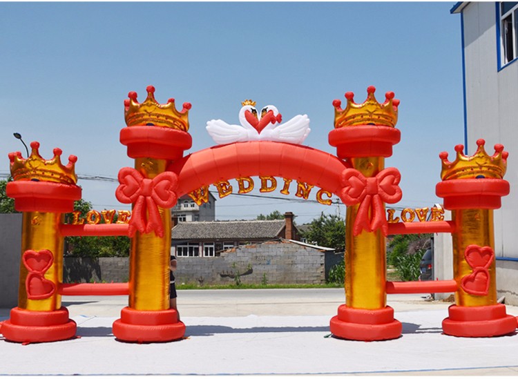 广西红色婚庆气模拱门